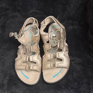 Ecco Shimmering Rose Gold Sandals. Size 37